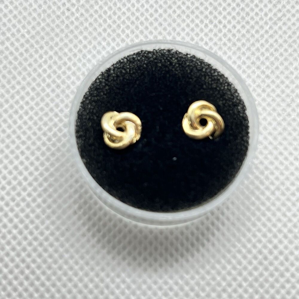 VTG NIB 1980s 2 Pair Gold Celtic Knot Pierce Earrings 1-Marvella w/Pearl/1 Other - Picture 4 of 5